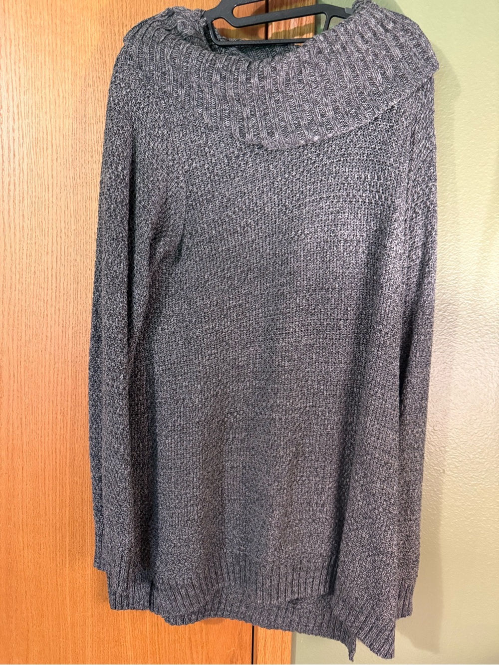 Hilary Radley Womens XL Gray Cowl Neck Chunky Knit Sweater